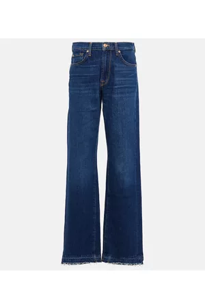 7 for all Mankind Damen Straight Jeans - High-Rise Straight Jeans Tess Trouser