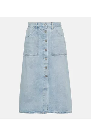 Citizens of Humanity Damen Midiröcke - High-Rise-Midirock Anouk aus Denim