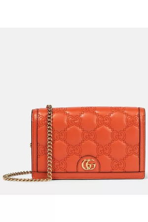 Gucci Damen Geldbörsen & Etuis - Portemonnaie mit Kettenriemen GG aus Leder