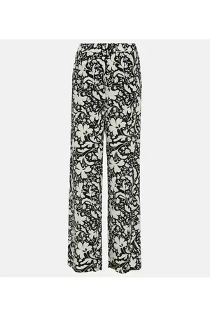 Stella McCartney Damen Weite Hosen - Bedruckte Hose aus Seide
