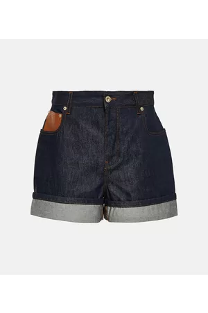 Loewe Damen High Waisted Jeans - High-Rise Jeansshorts