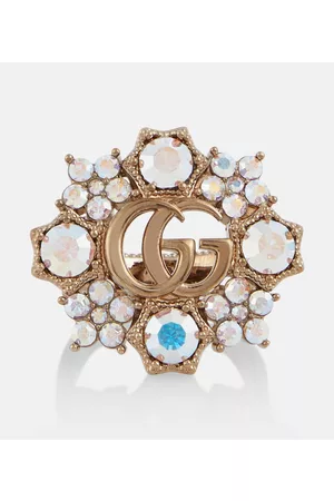 Gucci Damen Ringe - Ring Double G mit Blumenverzierung