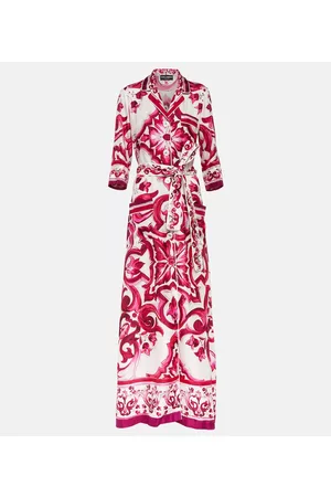 Dolce & Gabbana Damen Freizeitkleider - Bedrucktes Hemdblusenkleid aus Seiden-Twill
