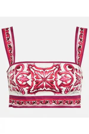Dolce & Gabbana Damen Tanktops - Bustier-Top aus Baumwolle