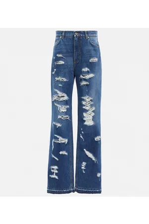 Dolce & Gabbana Damen Straight Jeans - High-Rise Straight Jeans