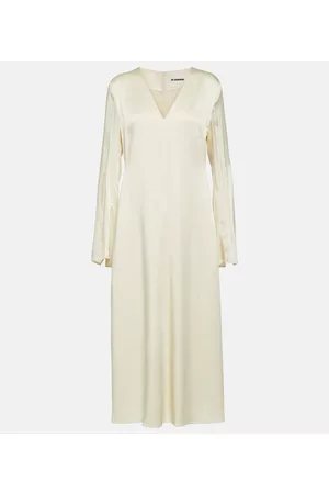 Jil Sander Damen Midikleider - Midikleid aus Satin