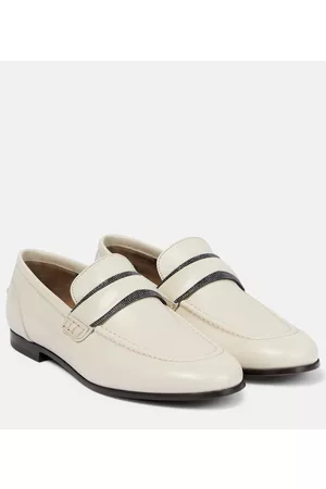 Brunello Cucinelli Damen Halbschuhe - Verzierte Loafers aus Leder