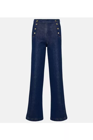 Frame Damen High Waisted Jeans - High-Rise Jeans Sailor Snap