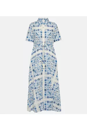 Tory Burch Damen Bedruckte Kleider - Bedrucktes Maxikleid aus Baumwolle