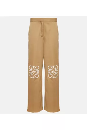 Loewe Damen Weite Hosen - Hose Anagram aus Gabardine