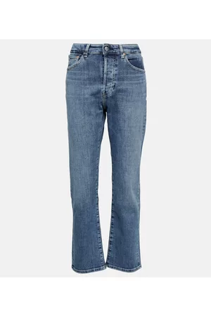 AG Jeans Damen Straight Jeans - Mid-Rise Straight Jeans American