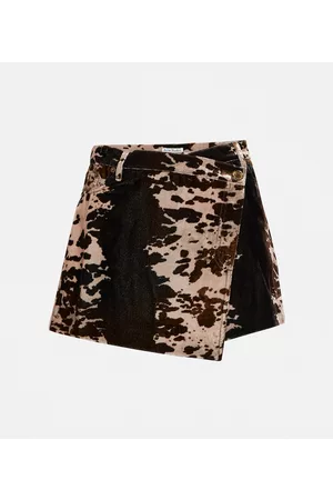 Acne Studios Damen Bedruckte Röcke - Bedruckter Minirock aus Samt