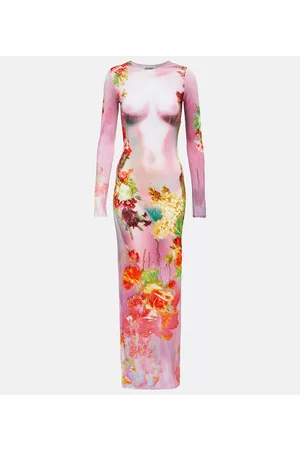 Jean Paul Gaultier Damen Bedruckte Kleider - Bedrucktes Maxikleid