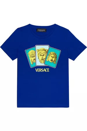 VERSACE Jungen Shirts - Bedrucktes T-Shirt aus Baumwoll-Jersey