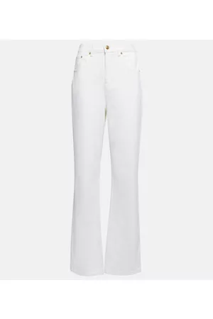 Tory Burch Damen Straight Jeans - Mid-Rise Straight Jeans