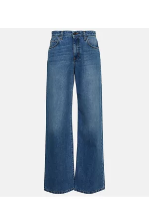 The Row Damen High Waisted Jeans - Mid-Rise Wide-Leg Jeans Eglitta