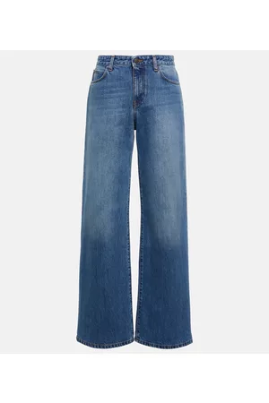 The Row Damen High Waisted Jeans - Mid-Rise Jeans Goldin