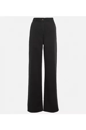 The Row Damen High Waisted Jeans - Hose Delton aus Baumwolle und Leinen