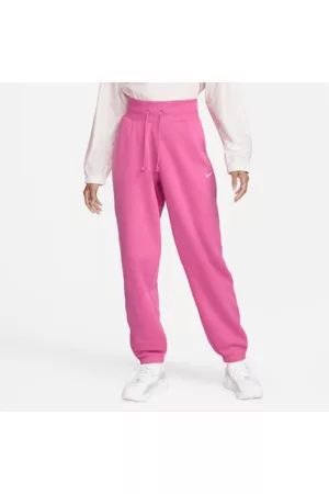 Nike Damen Lange Hosen - Sportswear Phoenix FleeceExtragroße Trainingshose mit hohem Taillenbund für Damen - Pink