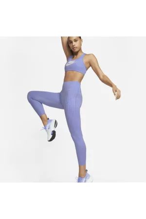 Nike Go 7/8-Leggings mit Taschen, starkem Halt und hohem Bund für Damen - Lila