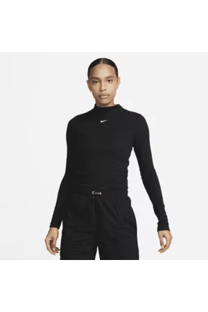 Nike Sportswear Essential geripptes Longsleeve mit Stehkragen für Damen