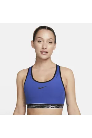 Nike Swoosh On The Run leicht gefütterter Sport-BH mit mittlerem Halt und Taschen für Damen