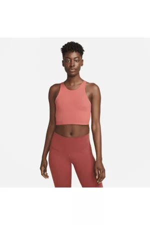 Nike Yoga Dri-FIT Luxe Kurz-Tanktop mit integriertem BH für Damen