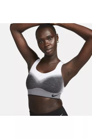 Nike Damen Sport BHs - Swoosh Flyknit ungepolsterter Sport-BH mit starkem Halt für Damen - Schwarz
