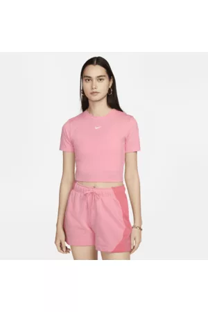 Nike Sportswear Essential Kurz-T-Shirt in schmaler Passform für Damen - Pink