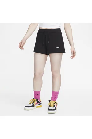 Nike Damen Shorts - Sportswear gerippte Jersey-Shorts mit hohem Taillenbund für Damen - Schwarz