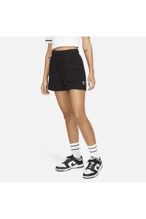 Nike Air Fleece-Shorts mit mittelhohem Taillenbund für Damen - Schwarz