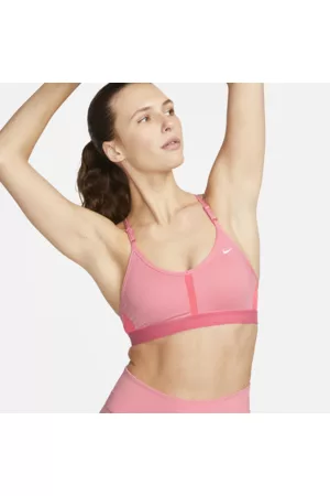 Nike Damen Gepolsterte BHs - Indy gepolsterter Sport-BH mit leichtem Halt und V-Ausschnitt für Damen - Pink