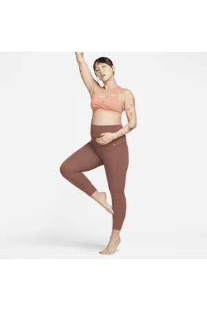 Nike Damen Leggings & Treggings - Zenvy (M) 7/8-Leggings mit sanftem Halt, hohem Taillenbund und Taschen für Damen (Umstandskleidung)