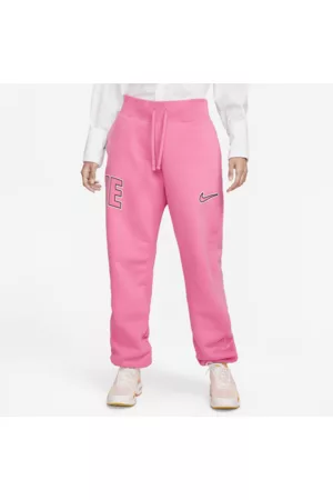 Nike Damen Leggings - Sportswear Phoenix Fleece extragroße Hose mit hohem Taillenbund für Damen - Pink