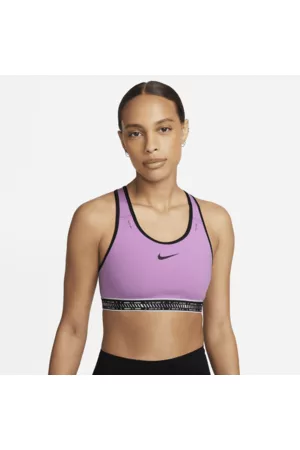 Nike Damen Sport BHs - Swoosh On The Run leicht gefütterter Sport-BH mit mittlerem Halt und Taschen für Damen