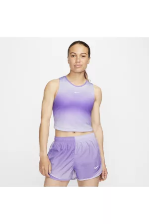 Nike Damen Tops - Dri-FIT Swoosh verkürztes Lauf-Tanktop für Damen