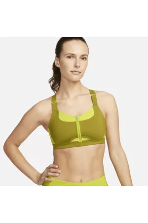 Nike Damen Gepolsterte BHs - Alpha gepolsterter Sport-BH mit Reißverschluss vorne und starkem Halt für Damen