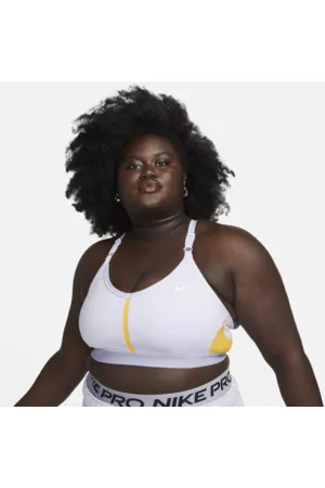 Nike Damen Sport BHs - IndyGepolsterter Sport-BH mit leichtem Halt und V-Ausschnitt für Damen (große Größe) - Lila