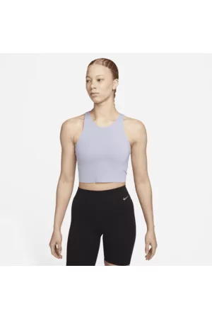 Nike Damen Sport BHs - Yoga Dri-FIT LuxeKurz-Tanktop mit integriertem BH für Damen