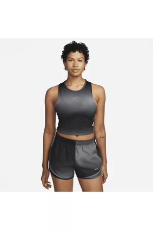 Nike Damen Tops - Dri-FIT Swoosh verkürztes Lauf-Tanktop für Damen