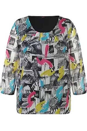 Emilia Lay Mesh-Shirt Rundhals-Ausschnitt