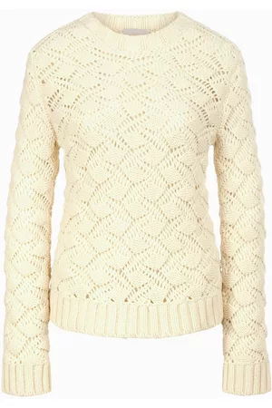 include Rundhals-Pullover beige