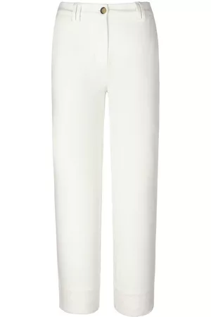 DAY.LIKE Damen Weite Hosen - Knöchellange Wide Fit-Hose weiss