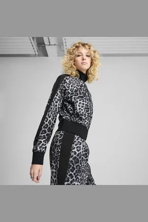 PUMA T7 LEO LUXE Kurze Trainingsjacke mit Allover-Print Damen | Mit Animal Print | | Größe: L