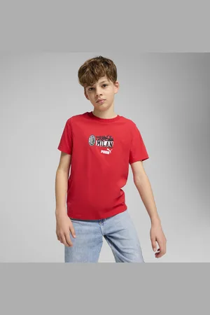 PUMA AC Milan ftblNRGY T-Shirt Teenager Für Für Kinder | Mit Plain | Red/Black | Größe: 15-16Y
