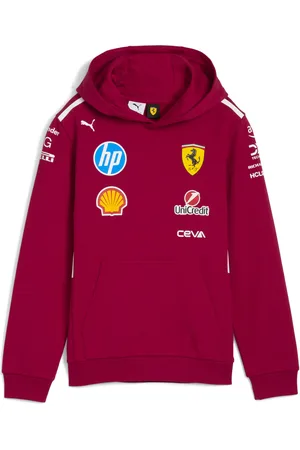 PUMA Scuderia Ferrari HP 2025 Team Hoodie Teenager Für Für Kinder | Mit Plain | | Größe: 3-4Y