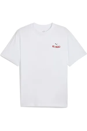 PUMA FC St. Pauli Graphic T-Shirt Herren | Mit Plain | White/Espresso Brown | Größe: S