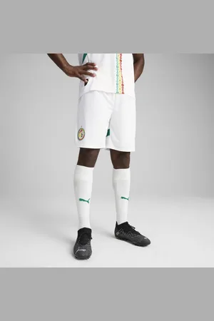 PUMA Senegal 2025 Shorts Herren | Mit Color Blocking | White/Sport Green | Größe: 3XL