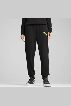 PUMA ESS METALLIC Jogginghose Damen | Mit Plain | Black/Metallic Gold | Größe: S