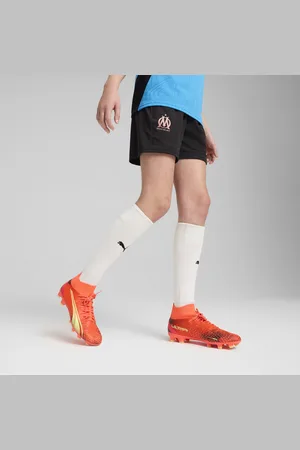 PUMA Olympique de Marseille Trainingsshorts Teenager Für Für Kinder | Mit Plain | Black/Copper | Größe: 5-6Y
